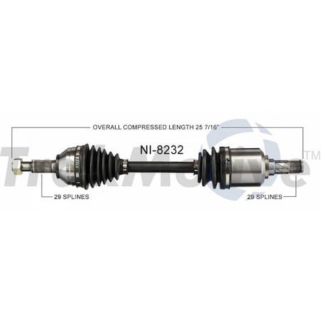 Surtrack Axle Cv Axle Shaft, Ni-8232 NI-8232